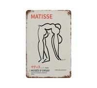 xiaoxiaoshen Henri Matisse One Line Figure Exhibition Wall Decor Art Metal Tin Poster Modern Home Decor Art Home Bar Shop Decorations Vintage Sign 30x20cm