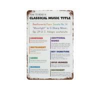 xiaoxiaoshen How To Read A Classical Music Title Wall Decor Art Metal Tin Poster Modern Home Decor Art Home Bar Shop Decorations Vintage Sign 30x20cm