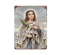 xiaoxiaoshen Maria Goretti Catholic Saint Religious Wall Decor Art Metal Tin Poster Modern Home Decor Art Home Bar Shop Decorations Vintage Sign 40x30cm