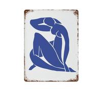 xiaoxiaoshen Matisse Blue Nude Tate Modern Exhibition Wall Decor Art Metal Tin Poster Modern Home Decor Art Home Bar Shop Decorations Vintage Sign 40x30cm