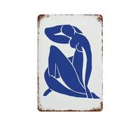 xiaoxiaoshen Matisse Blue Nude Tate Modern Exhibition Wall Decor Art Metal Tin Poster Modern Home Decor Art Home Bar Shop Decorations Vintage Sign 30x20cm