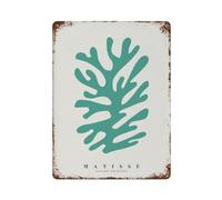 xiaoxiaoshen Matisse Tate Modern Green Papiers Decoupes, French Minimalist Wall Decor Art Metal Tin Poster Modern Home Decor Art Home Bar Shop Decorations Vintage Sign 40x30cm
