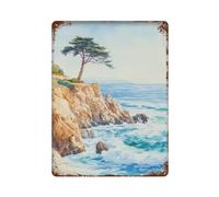 xiaoxiaoshen Monterey California USA Coastal Landscape Gift for American Scenic1 Wall Decor Art Metal Tin Poster Modern Home Decor Art Home Bar Shop Decorations Vintage Sign 40x30cm