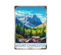 xiaoxiaoshen Mount Charleston Nevada Alpine Wilderness Spring Mountains Hikingest Retreat Wall Decor Art Metal Tin Poster Modern Home Decor Art Home Bar Shop Decorations Vintage Sign 40x30cm