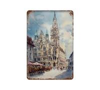 xiaoxiaoshen Munich Germany German City Scenic Cityscape_3 Wall Decor Art Metal Tin Poster Modern Home Decor Art Home Bar Shop Decorations Vintage Sign 30x20cm