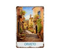 xiaoxiaoshen Orvieto Italy Travel E Wall Decor Art Metal Tin Poster Modern Home Decor Art Home Bar Shop Decorations Vintage Sign 30x20cm