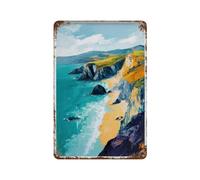 xiaoxiaoshen Pembrokeshire Wales Abstract Landscape Welsh Coast Gift Lov Wall Decor Art Metal Tin Poster Modern Home Decor Art Home Bar Shop Decorations Vintage Sign 30x20cm
