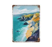 xiaoxiaoshen Pembrokeshire Wales Abstract Landscape Welsh Coast Gift Lov Wall Decor Art Metal Tin Poster Modern Home Decor Art Home Bar Shop Decorations Vintage Sign 40x30cm