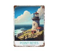 xiaoxiaoshen Point Reyes National Seashore Travel California Gift for Wall Decor Art Metal Tin Poster Modern Home Decor Art Home Bar Shop Decorations Vintage Sign 40x30cm