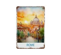 xiaoxiaoshen Rome Italy Travel Home Gift for_8 Wall Decor Art Metal Tin Poster Modern Home Decor Art Home Bar Shop Decorations Vintage Sign 30x20cm