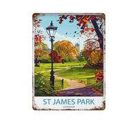 xiaoxiaoshen St James's Park London Travel UK_1_3 Wall Decor Art Metal Tin Poster Modern Home Decor Art Home Bar Shop Decorations Vintage Sign 40x30cm