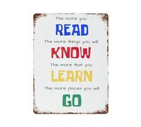 xiaoxiaoshen The More That You Read The More Things Book Wall Decor Art Metal Tin Poster Modern Home Decor Art Home Bar Shop Decorations Vintage Sign 40x30cm