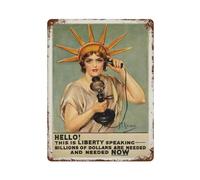 xiaoxiaoshen This Is Liberty Speaking Vintage Retro Home Decor Wall Decor Art Metal Tin Poster Modern Home Decor Art Home Bar Shop Decorations Vintage Sign 40x30cm