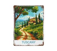 xiaoxiaoshen Tuscany Travel Italian Rolling Hills And Vineyards Tuscan Sun Renaissance Cities Wall Decor Art Metal Tin Poster Modern Home Decor Art Home Bar Shop Decorations Vintage Sign 40x30cm