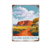 xiaoxiaoshen Uluru Kata Tjuta Australia Travel Outback Australian Landscape Aboriginal Red Center Wall Decor Art Metal Tin Poster Modern Home Decor Art Home Bar Shop Decorations Vintage Sign 40x30cm