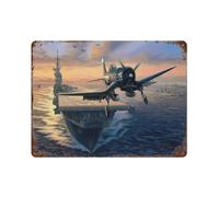 xiaoxiaoshen Vought F4U-Corsair Fighter Plane Wall Decor Art Metal Tin Poster Modern Home Decor Art Home Bar Shop Decorations Vintage Sign 30x40cm