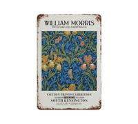 xiaoxiaoshen William Morris Floral Victoria And Albert Museum Wall Decor Art Metal Tin Poster Modern Home Decor Art Home Bar Shop Decorations Vintage Sign 30x20cm