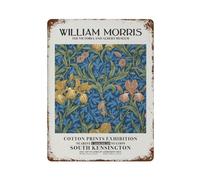 xiaoxiaoshen William Morris Floral Victoria And Albert Museum Wall Decor Art Metal Tin Poster Modern Home Decor Art Home Bar Shop Decorations Vintage Sign 40x30cm