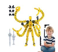 XIAOXIAOYU 3D Printed Figure, Flexible Sensory Figure, Collectible Multiple Structured Model for Collectors Fans and Children, Teenagers, Adults, Desk, Bookshelf, Workplace