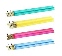 XIAOXIAOYU 4 Pcs Mahjong Stands Acrylic Mahjong Supports with Pusher - 47cm Clear Play Accessories Suitable for Travel, Game Table, Play Table