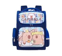 XIAOXIAOYU Capybara Backpack for Girls, Cute Capybara School Backpack, School Bag with Compartments, Waterproof Design, School Bag for Children, Girls, Nursery, Primary School, Leisure, sapphire