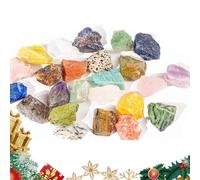 XIAOXIAOYU Christmas Calendar Advent | 24-Day Christmas Natural Rock 2025 Countdown Calendar | Educational Toys Science Kit for Festive Holiday Home Kindergarten Entertainment Education Adult School