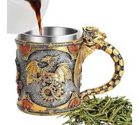 XIAOXIAOYU Coffee Cup | 0.4 Litre Stainless Steel Mug Medieval Style, Beer Furniture For Party Decoration Gift Ideas