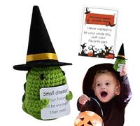 XIAOXIAOYU Cute Knitted Positive Dolls, Positive Crochet Dolls | Pumpkin with Witch Hat, Knitted Cute Pickle Crochet Handmade