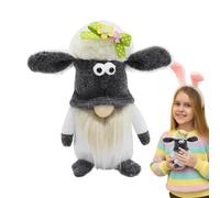 XIAOXIAOYU Easter Gnomes Decorations, No Face Easter Stuffed Figurine, Plush Gnomes Decorative Holiday Stuffed Gnomes Plush Toy Decorated with Lamb Head Cover for Boys, Girls,