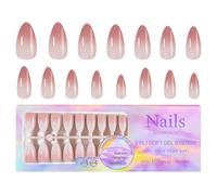 XIAOXIAOYU Fingernails for Women - Reinforced Color Nail Tips Gradient Press On Nails | Elegant Colorful Gradient Nails Fake Finger Nails for Home Manicure Store
