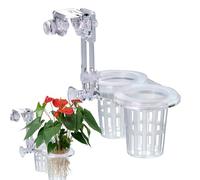 XIAOXIAOYU Fish Tank Planter | Clear Aquarium Plant Pot With Hole,Aquatic Grass Planter, Adjustable Fish Tank Decoration, Home Accessories For Gardeners, Birthdays