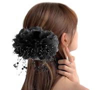 XIAOXIAOYU Flower Bud Hair Clip, Hawaiian Flower Hair Clip, Nonslip Flower Claw Pins Beads Tassels Bud Hair Pin Fake Boho Pins Headpiece, Hairstyles for Women Girls