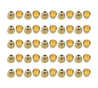 XIAOXIAOYU Fly Tying Beads Material, Tapered Heads for Tying a Tube | Brass Conical Head 50 Pieces Split Tapered Head Beads, Fly Tying Beads