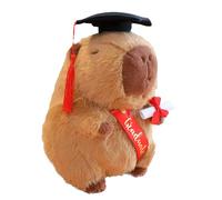 XIAOXIAOYU Graduation Stuffed Animal | Lovely 2025 Capybara Stuffed Toys | Hugging Doll Doctoral Hat Animal For College High School Preschool Photo Props