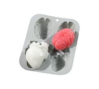 XIAOXIAOYU Halloween Candy Molds, Chocolate Candy Molds,Heart and Brain Shape Baking Mold, Horror Candle Maker - 4 Cavity Resin Aromatherapy Moulds,