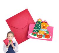 XIAOXIAOYU Handmade Christmas Cards, Christmas Cards In Box With Envelopes | Boxed Cartoon Christmas Card,Cartoon Christmas Card, Winter Holiday Card For,