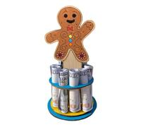 XIAOXIAOYU Money Holder Ornaments - Christmas Money Clip Cash Clip Wooden - Handmade Wood Party Decorations Money Holder
