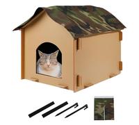 XIAOXIAOYU Outdoor Cat House, Insulated Cat House for Outdoor Use - Outside the Cat House, Warm Cat Protection, Shelter for Stray Cats, Foldable Cat House in