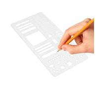 XIAOXIAOYU Planner Stencils Templates - Journal Template, Ruler Accessories for Banner Lettering Score Lists Drawing Diary Planning