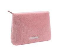 XIAOXIAOYU Puffy Makeup Bag, Plush Makeup Bag, Portable Travel Toiletry Bag for Women, Makeup Bag Organiser, Lightweight Makeup Travel Organiser, Travel Makeup Bag for Holiday Travel, pink, see