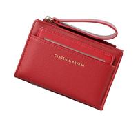 XIAOXIAOYU Purse with Zip for Women, Short Wallet with Zip, Multifunctional Card Holder - Multifunctional Wallet with Large Capacity for Important Notes, wine red, see description, See description