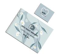 XIAOXIAOYU Scratch Off Date Night Ideas, Couples Adventure Photo Album Book, Portable Couples Date Night Deck Scratch Off Cards Games for Holiday