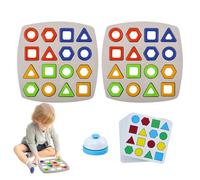 XIAOXIAOYU Shapes Puzzle,Interactive Pattern Educational Activity,with Bell Interactive Learning Shapes | for Up 3 Years Old Kids Boys Girls Teens Two Players Travel Birthday Preschool Color Learning