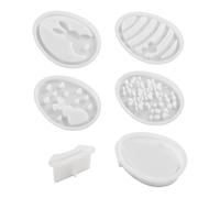 XIAOXIAOYU Silicone Easter Molds,Silicone Easter Soap Molds - Plaster Moulds for Easter Eggs,Cute Hollow Silicone Mould, Easter Ornament, Crafts, Making