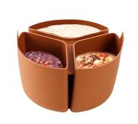 XIAOXIAOYU Silicone Pot Dividers for Cooking, Slow Cooker Divider | Silicone Slow Cooker Dougler | 3 Compartment Cooking Accessories Heat Resistant Quality