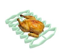 XIAOXIAOYU Silicone Roasting Rack - Microwave Oven Turkey Cooking Roast Rack - Vegetables Chicken Drains Oil Heat Resistant Tray for Baking, Grilling, Steaming