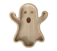 XIAOXIAOYU Solid Wood Plates, Decorative Wooden Serving Tray, Halloween Serving Tray, Halloween Elements Countertop Tray, Meat, Cheese, Biscuits and Pizza