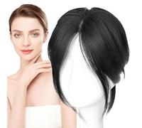 XIAOXIAOYU Women's Wig, Bangs, Forehead Wig, Fringe, Eight Characters Realistic Pony Fringe Women's Wig, Grey Hair Cover, Washable Synthetic Hair Extensions for Photography