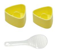 XIAOXIHOUHSGGD 3Pcs Sushi Mould Rice Ball Mold Maker with Rice Spoon Triangular Sushi Making Kit Sushi Mold Onigiri Sushi Making Kits for Making Rice Balls Sushi