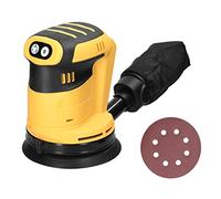 XiaoXIN 125mm Brush Motor Cordless Orbital Sander Wood Grinder Electric Car Polisher Multifunctional Wood Metal Polishing Grinding Sanding Machine 3 Speed Adjustable Orbital Sander for 20V Battery